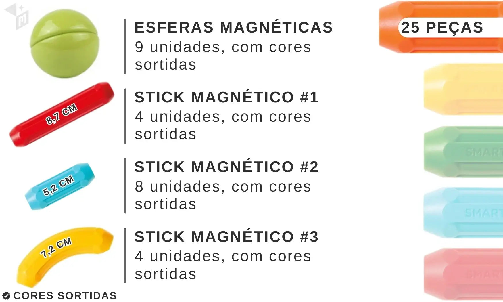 Brinquedo Magnetico MagneticSticks da Loja MelhorIdeia