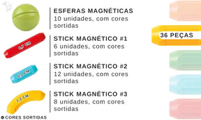 Brinquedo Magnetico MagneticSticks da Loja MelhorIdeia