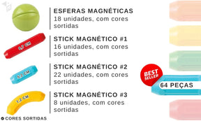 Brinquedo Magnetico MagneticSticks da Loja MelhorIdeia