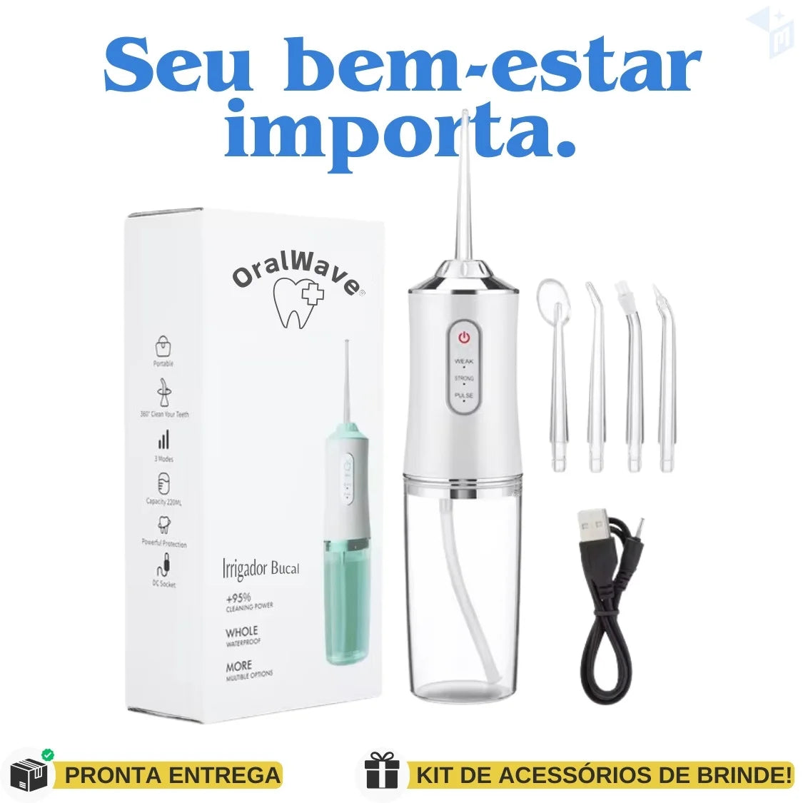 Irrigador Bucal OralWave da Loja MelhorIdeia